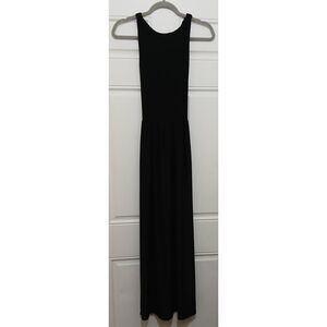 Hill house womens small the nap dress long maxi black stretch knit crossed back